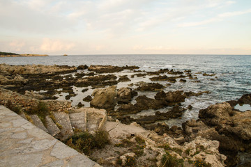 Mediterranean sea at sunset