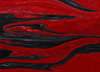 Abstract red and black marble background texture. Liquid and waves texture background.