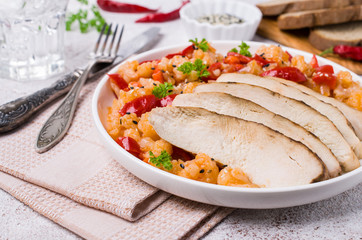 Slices of roasted meat