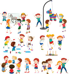 A set children and outdoor activities