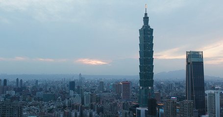 Obraz premium Taipei city at night