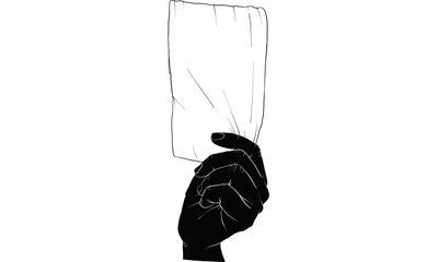 hand holding tissue paper vector