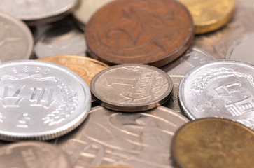 A Mix of Coins from Various Countries