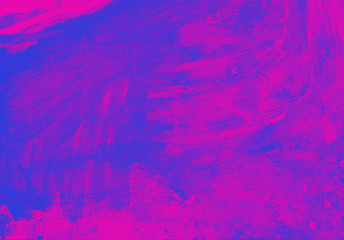 Fototapeta premium blue and pink hand painted brush grunge background texture