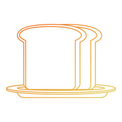 fresh bread toast isolated icon