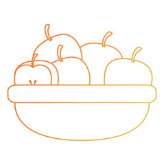 kitchen bowl with apples