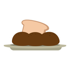 fresh bread with potatoes