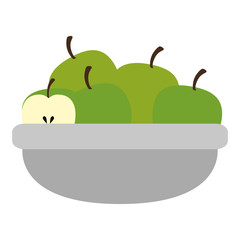 kitchen bowl with apples
