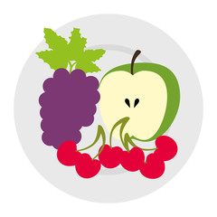 dish with fruits healthy food