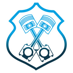 car engine pistons industry automotive emblem