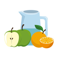 fresh fruits and water jar