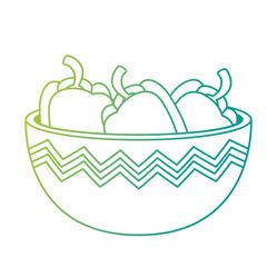 fresh peppers in bowl vegetarian food
