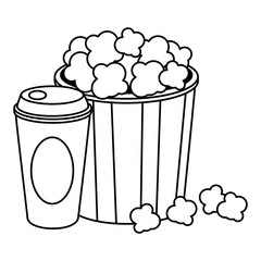 delicious pop corn and soda