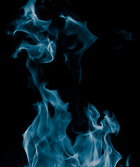 Blue smoke on a black background
