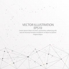 Abstract background low poly wire frame on white background.