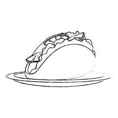 delicious mexican taco icon