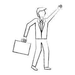 businessman holding business briefcase accessory