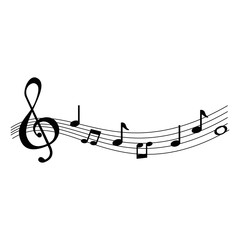 musical partiture notes icons