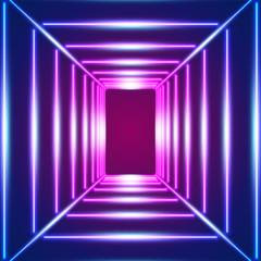 Bright neon lines background