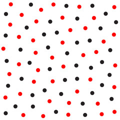 Polka dot seamless vintage pattern with messy dots tiled