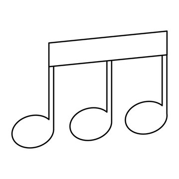 musical note isolated icon