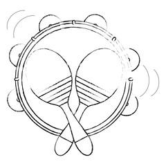 tambourine and maracas musical instruments