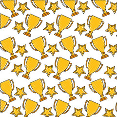 trophys stars award prizes win emblem pattern