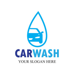 Car Wash Logo, Cleaning Car, Washing and Service Vector Logo Design