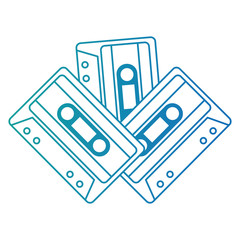 cassettes music isolated icons