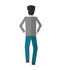 businessman back view character avatar