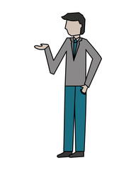businessman in suit character manager