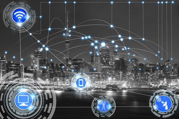 Smart city and wireless communication network.