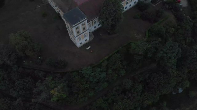 Beautiful castle during sunrise in the early morning hours. Nice landscape in the summer.