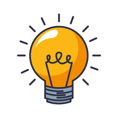 light bulb isolated icon