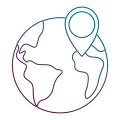 world planet earth with pin location