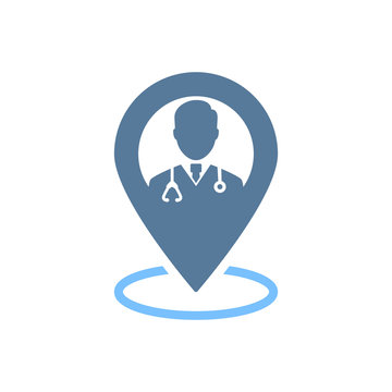 Doctor Medical Service Location Icon