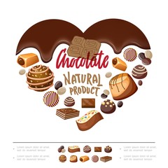 Flat Tasty Sweets Concept