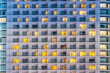 Beautiful exterior building and architecture with window and light