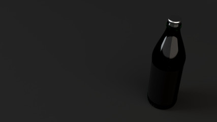 Mock up of beer bottle with blank label