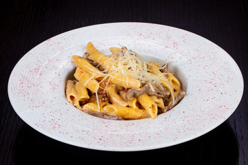 Delicious beef penne