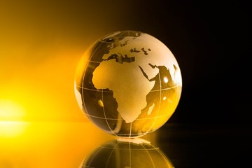 Glass Yellow Globe