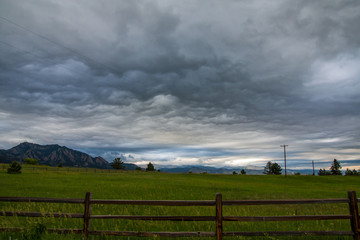 Fototapeta na wymiar Dramatic Clouds over Boulder, Colorado