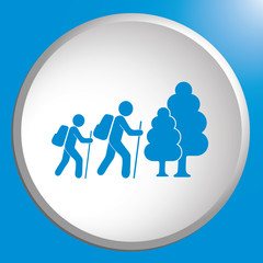 Hiking icon illustration