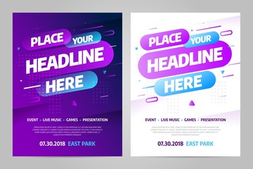 Vector layout design template for event. Eps10 vector.