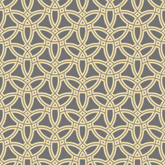 Seamless background for your designs. Modern golden ornament. Geometric abstract pattern