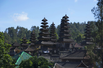 Gopuras or towers of Pura besakih temple, Indonesia