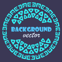 Hand drawn round frame, decorative design element, magic circle border ornament. Vector