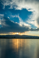 Beautiful sunset over the Rocky Mountains