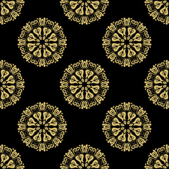Orient classic golden pattern. Seamless abstract background with repeating elements. Orient background