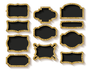 Set of brochures in retro style.